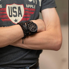 Black Watch Set with 4 bracelets